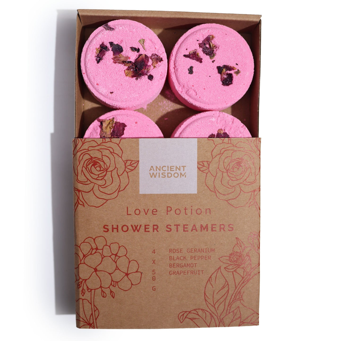 Shower Steamers - Love Potion (Pinky Red)