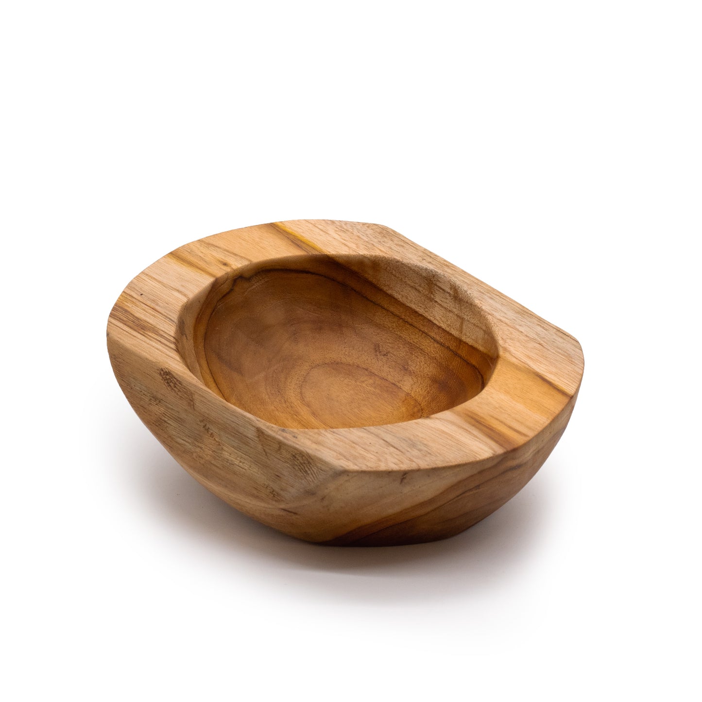 Medium Natural Shape Teakwood Bowl - 20x7cm