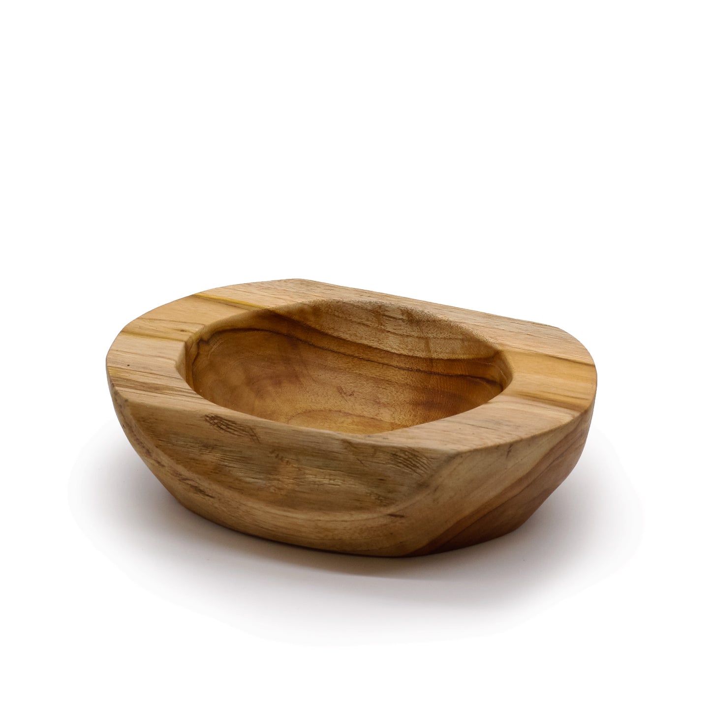 Medium Natural Shape Teakwood Bowl - 20x7cm