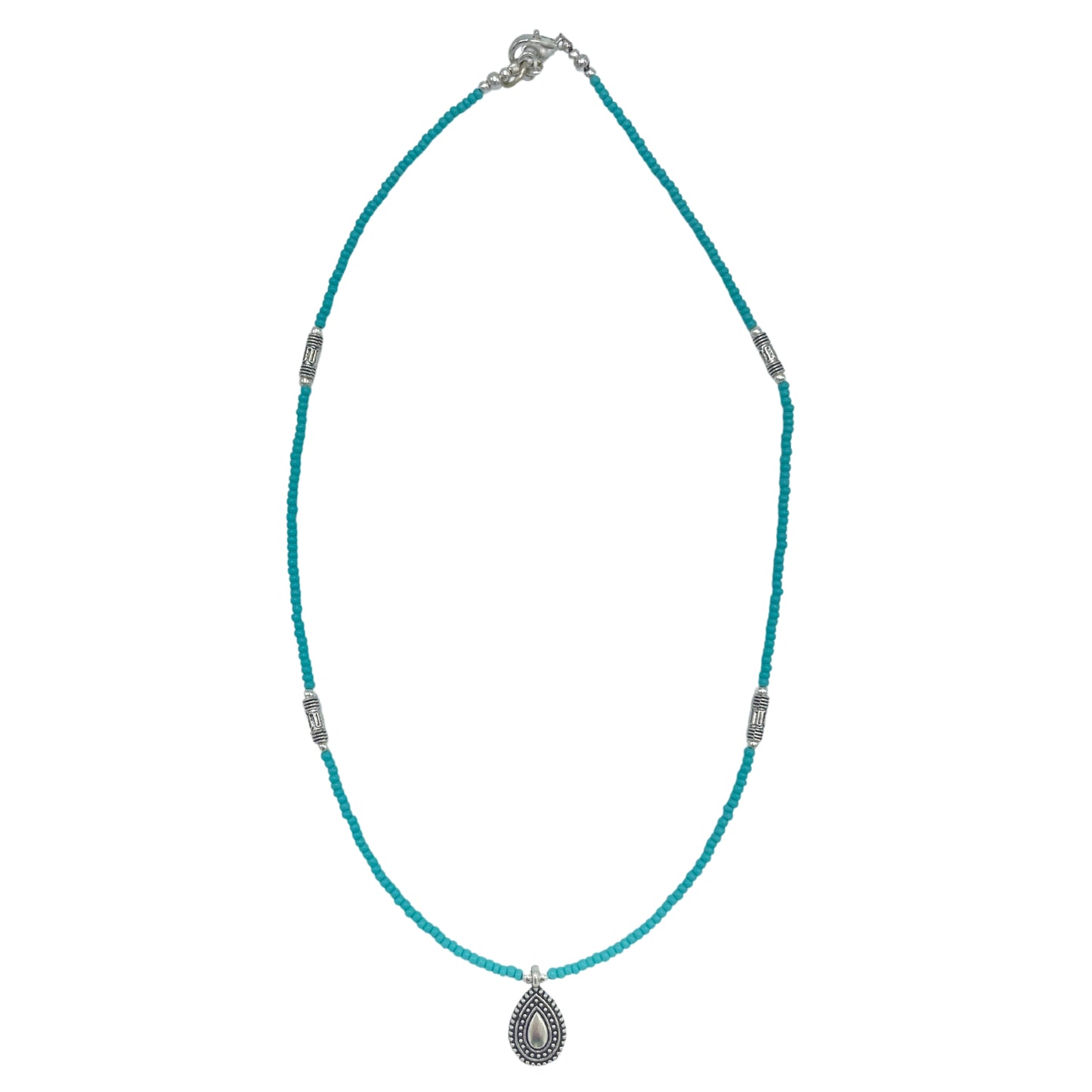 Nepalese Extra Fine Gem Necklace - Turquoise & Teardrop