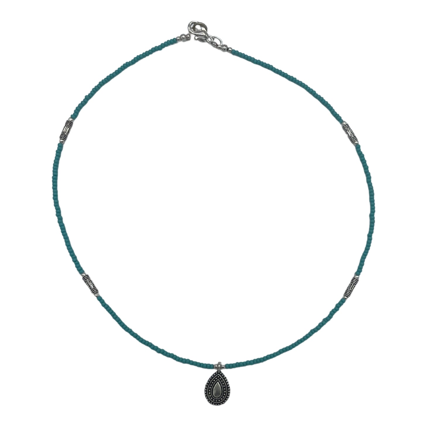 Nepalese Extra Fine Gem Necklace - Turquoise & Teardrop