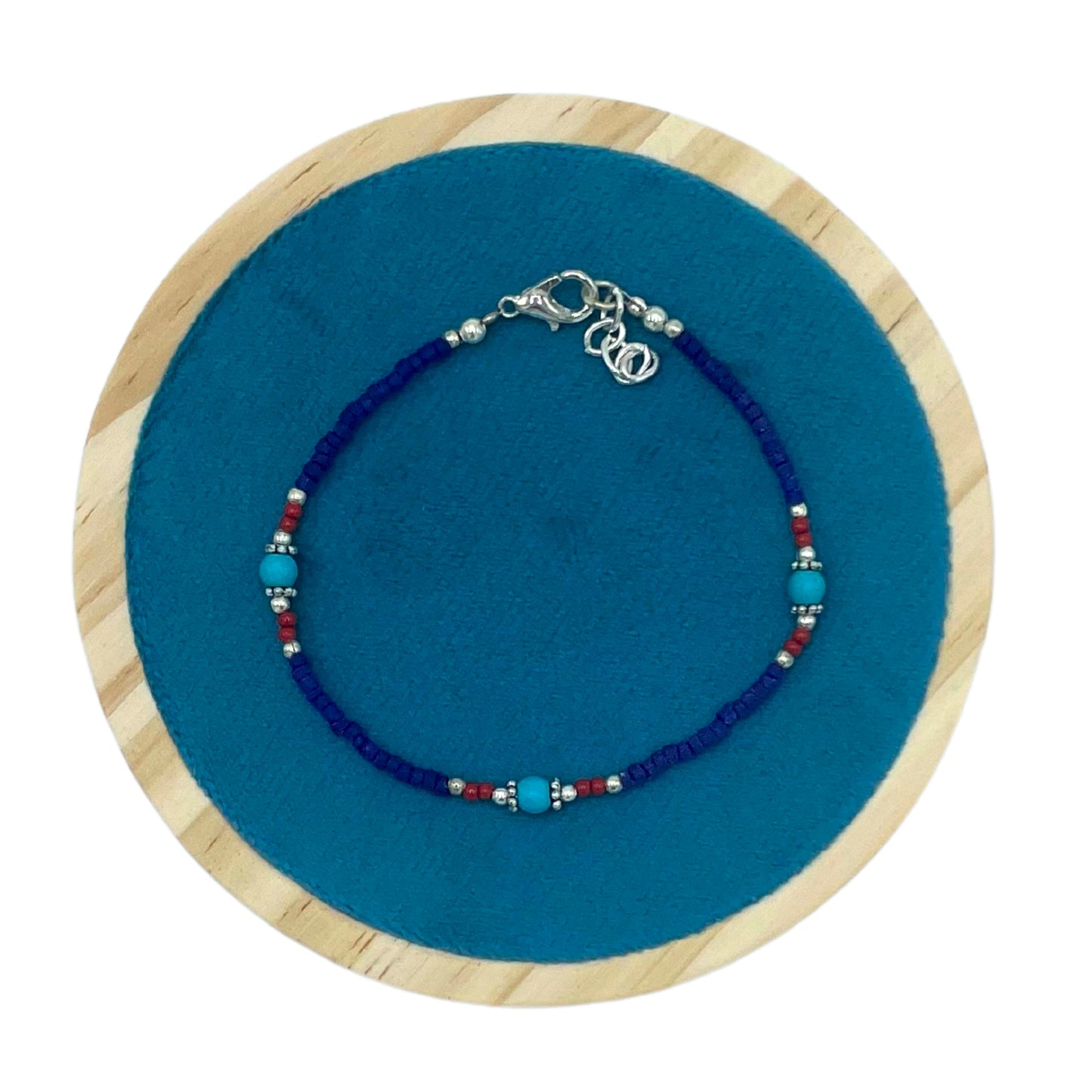 Nepalese Extra Fine Gem Bracelet- Blue Onyx