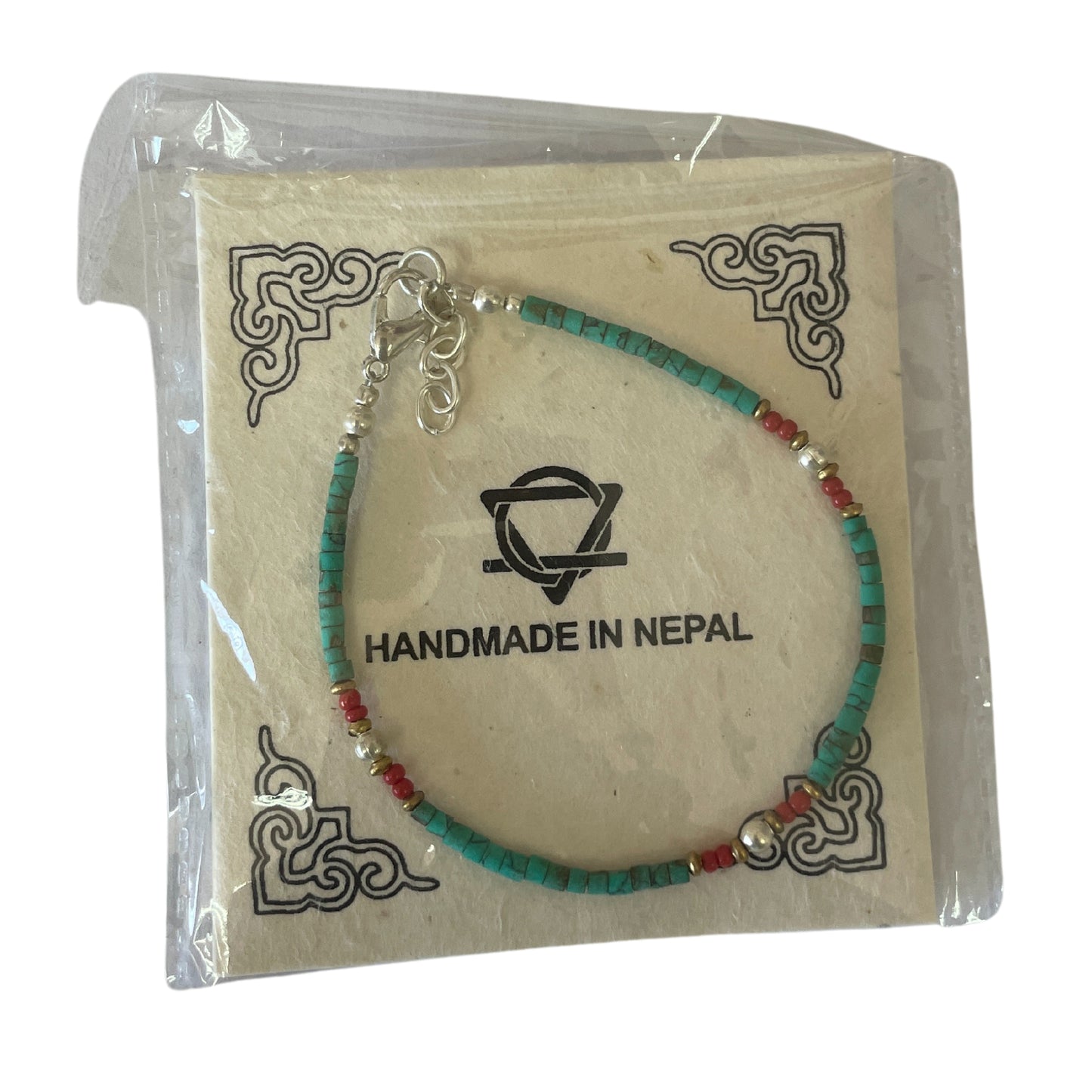 Nepalese Extra Fine Gem Bracelet - Turquoise & Stone