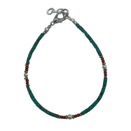 Nepalese Extra Fine Gem Bracelet - Turquoise & Stone