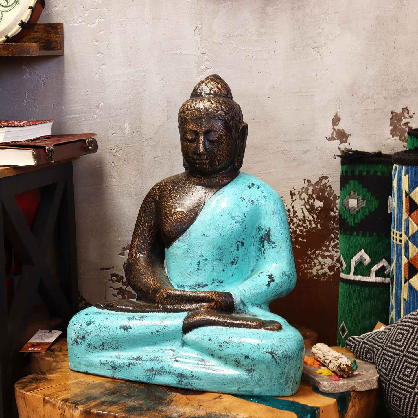 Medium Buddha Classic Turquoise & Stone - 0.5m