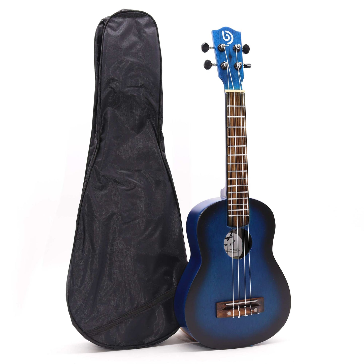 Hand Crafted Ukulele - Blue Sunburst Sunburst Finish (4 String)