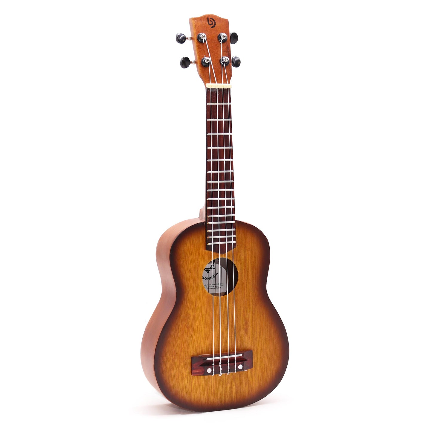 Hand Crafted Ukulele - Orange Sunburst Finish (4 String)