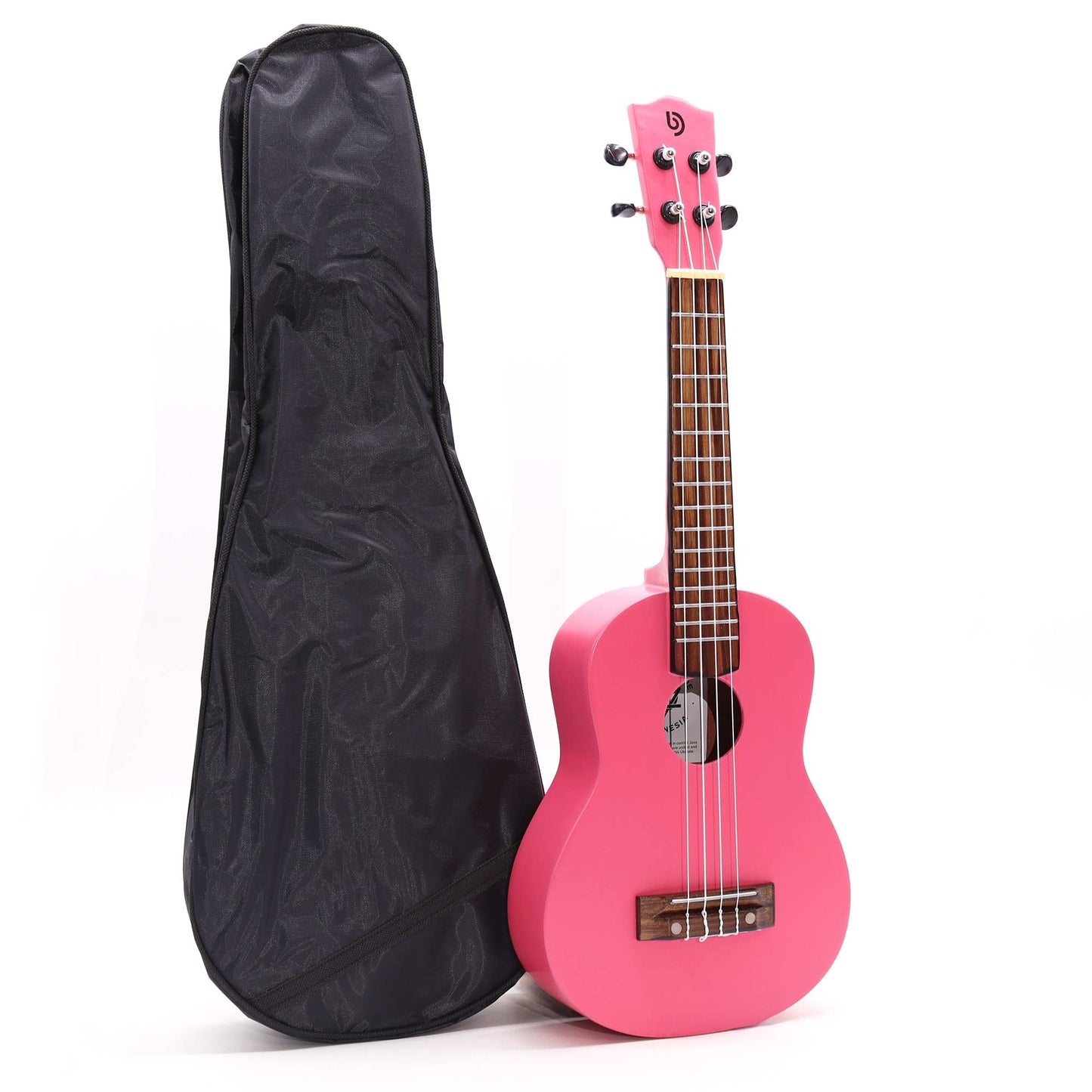 Hand Crafted Ukulele - Bright Pink Finish (4 String)