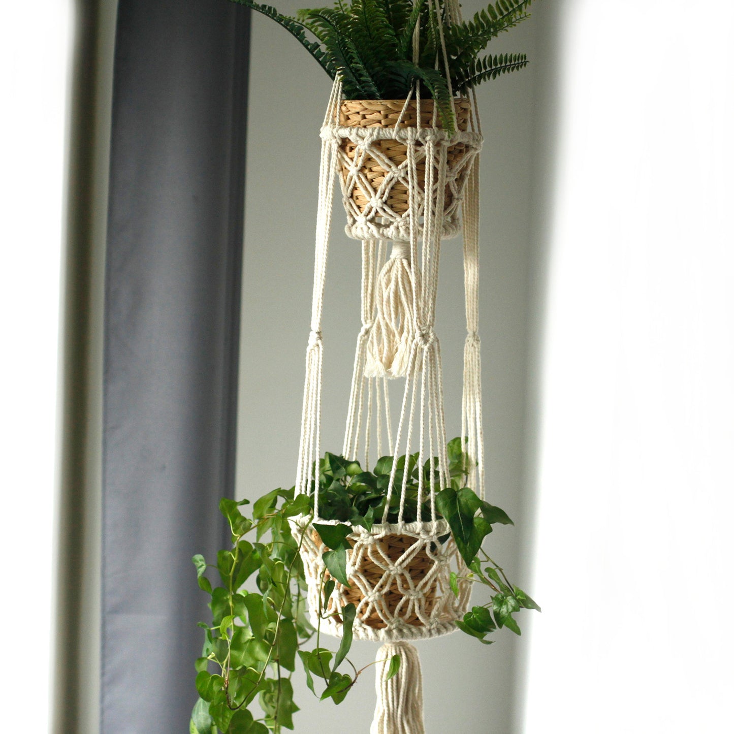 Macrame Pot Holder - Double Holder