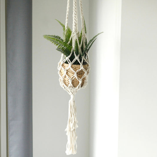 Macrame Pot Holder - Large Pot Holder - Extra Long