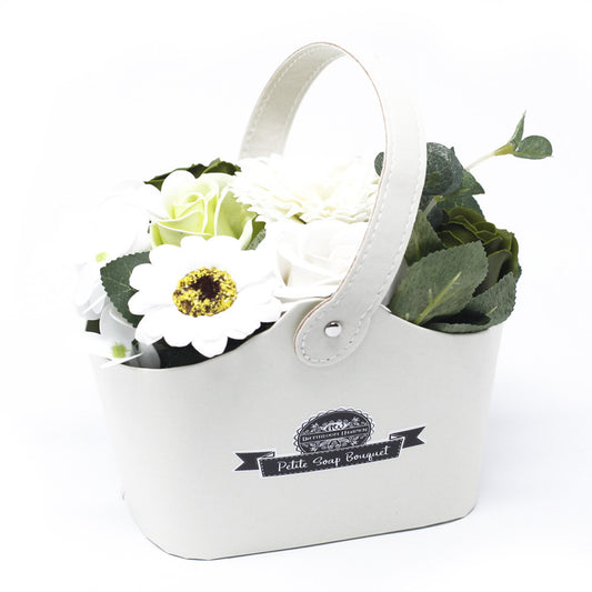 Soap Bouquet Petite Basket - Pastal Green