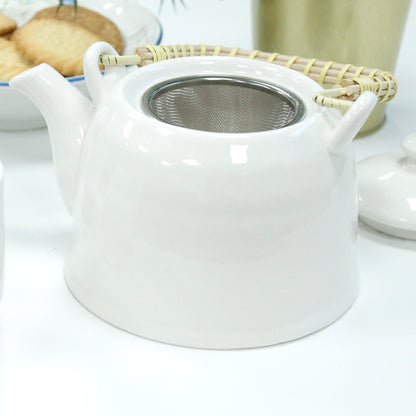 Herbal Teapot Set - Classic White