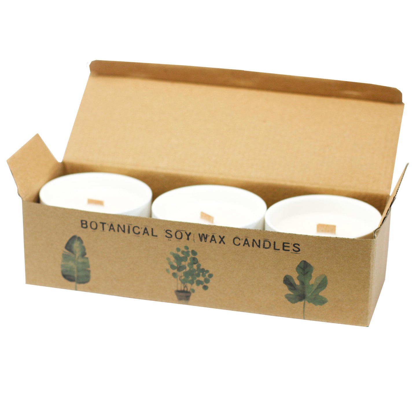 Large Botanical Woodwick Candles - Wild Jasmine (3 Pack)