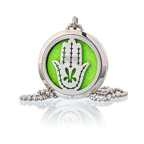 Aromatherapy Jewellery Necklace - Hand of Fatima 30mm