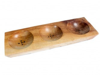 Three Bay Mahogany Soap Dish