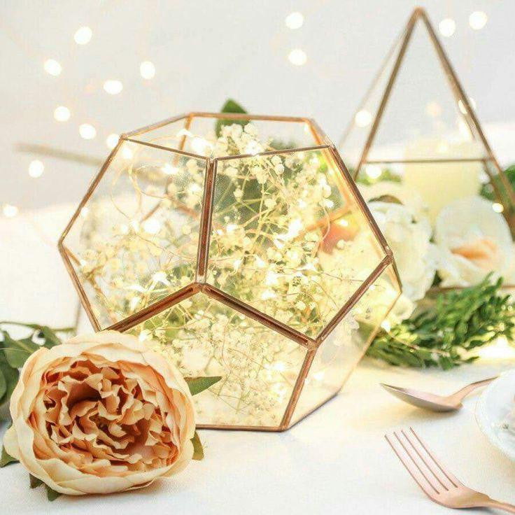 Glass Terrarium - Small Diamond