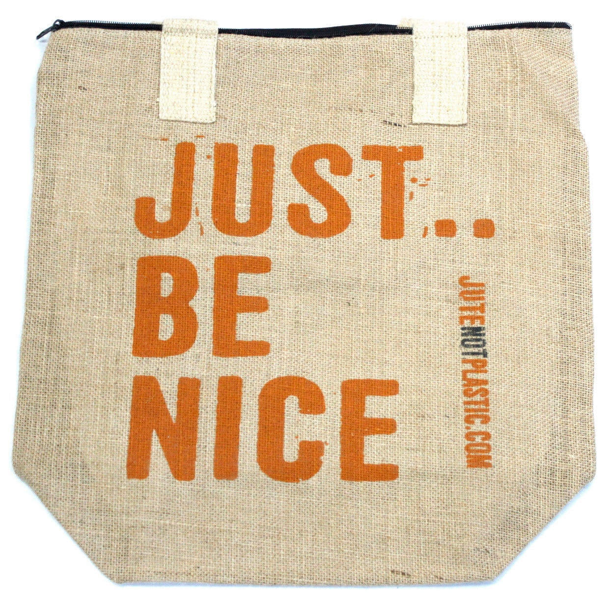 Just Be Nice Jute Bag