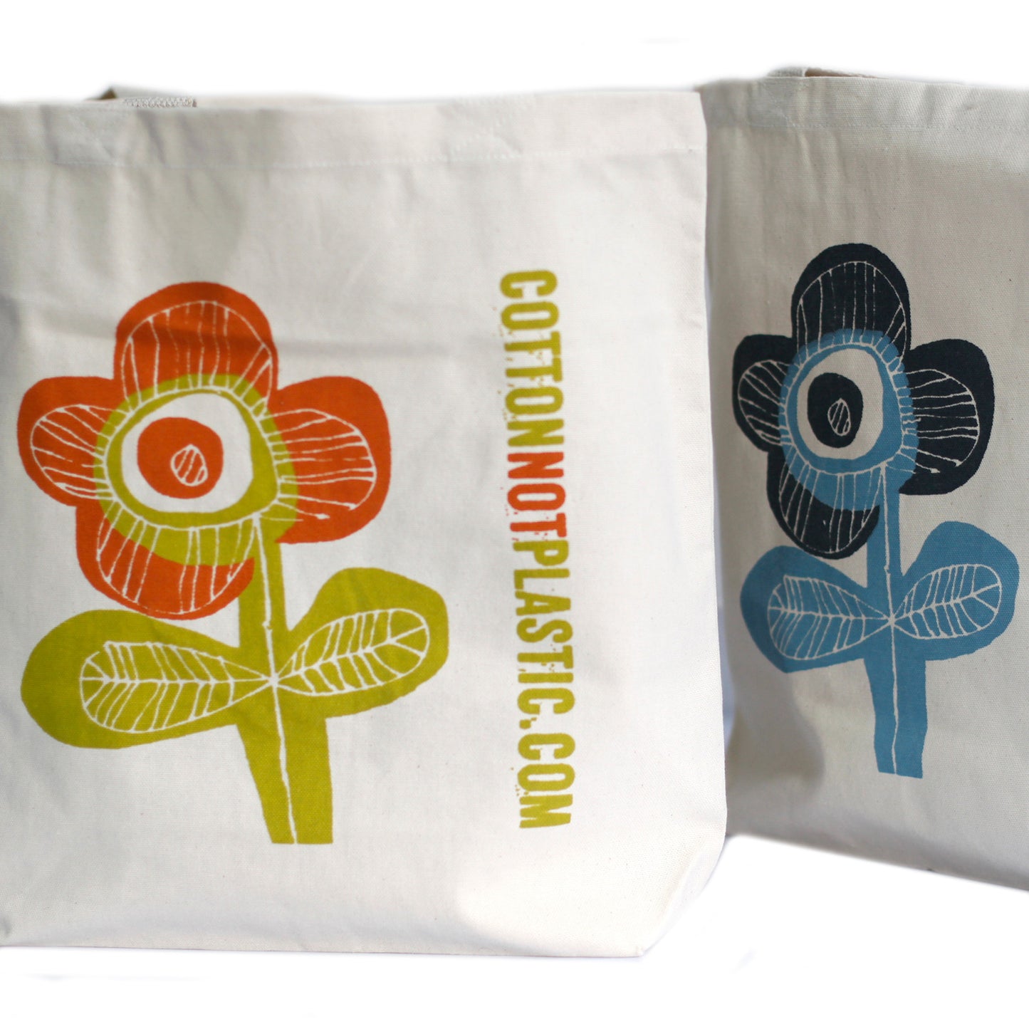 Bright Flower Tote Bag - (4 designs)