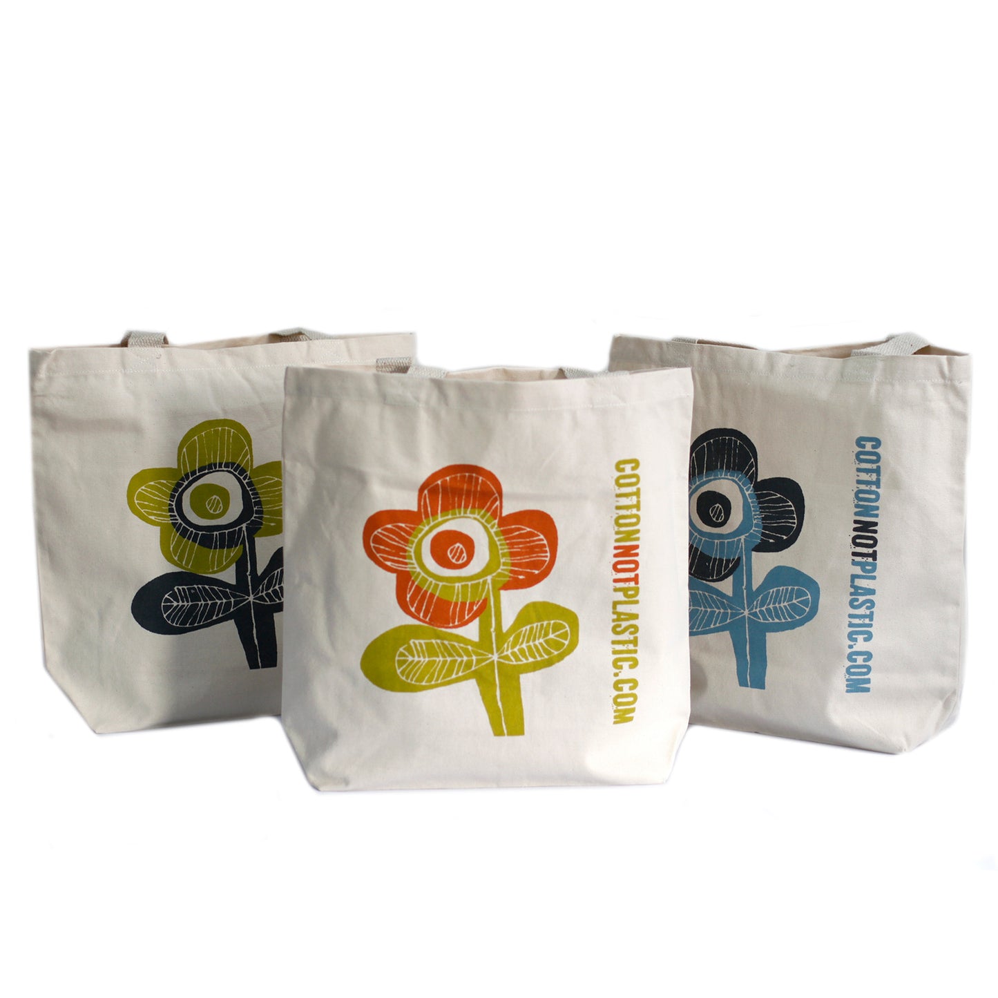 Bright Flower Tote Bag - (4 designs)