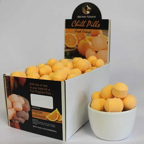 1.3kg Box of Chill Pill Bath Bombs - Fresh Oranges