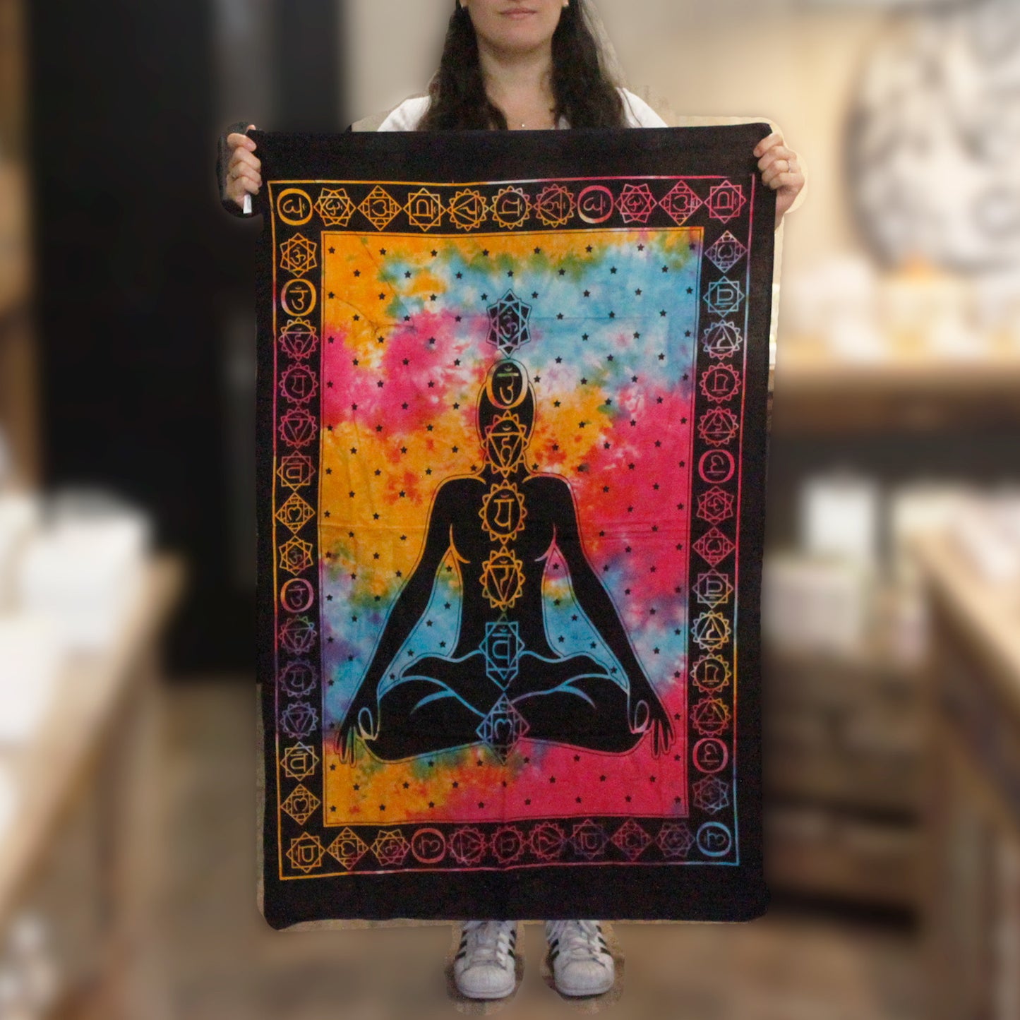 Cotton Wall Art - Chakra Buddha