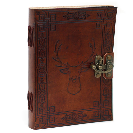 Leather Stag Notebook  (200 Pages)