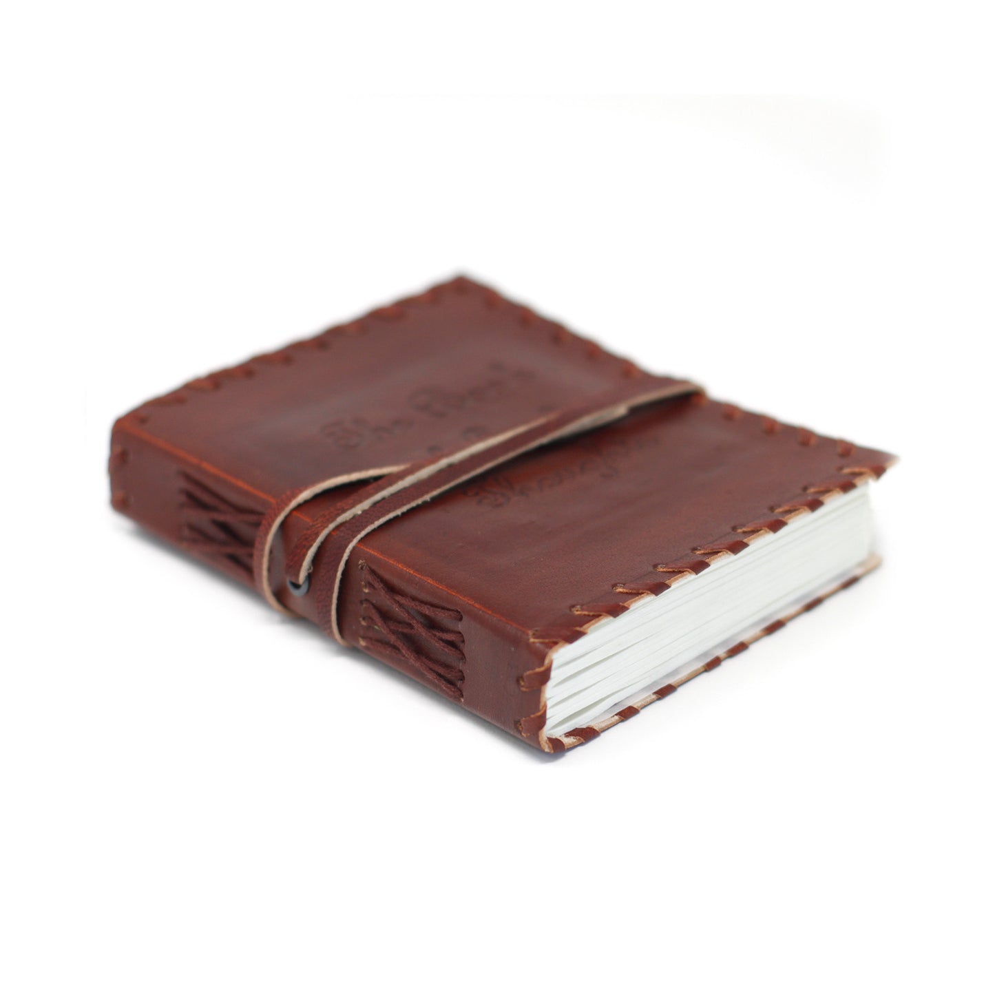 Leather Book of Thoughts with Wrap Notebook (200 Pages)