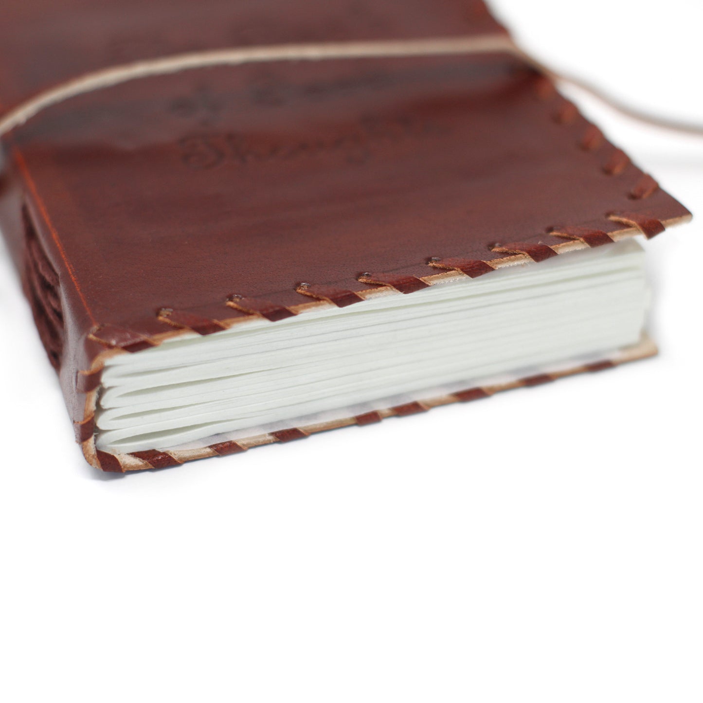 Leather Book of Thoughts with Wrap Notebook (200 Pages)