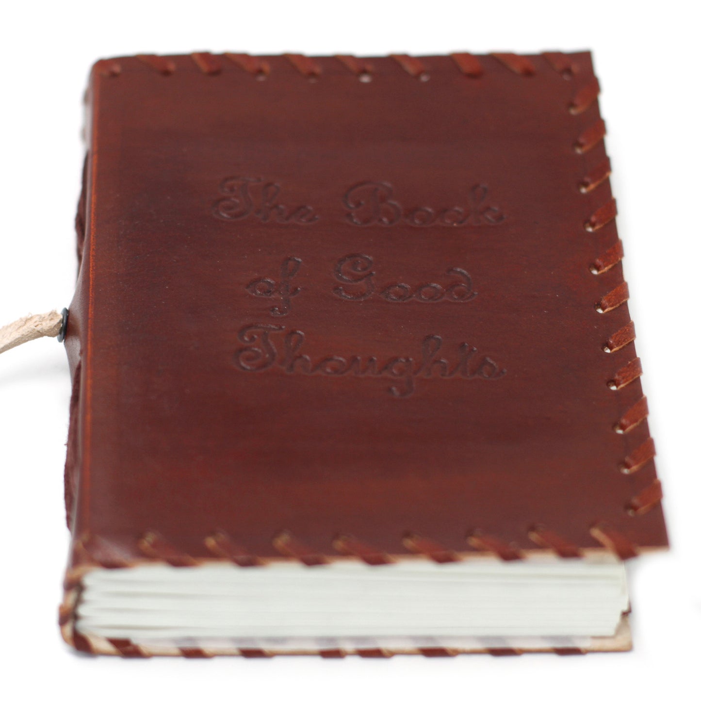 Leather Book of Thoughts with Wrap Notebook (200 Pages)