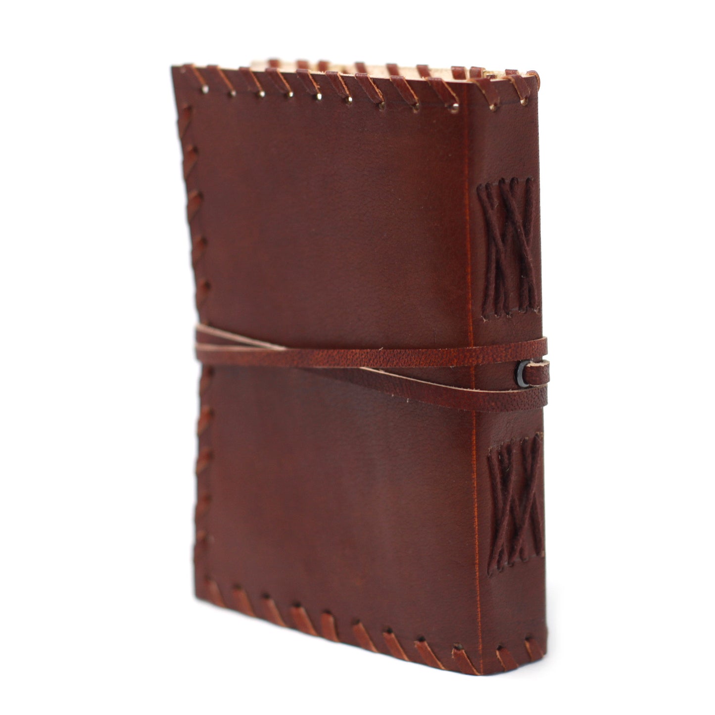 Leather Book of Thoughts with Wrap Notebook (200 Pages)