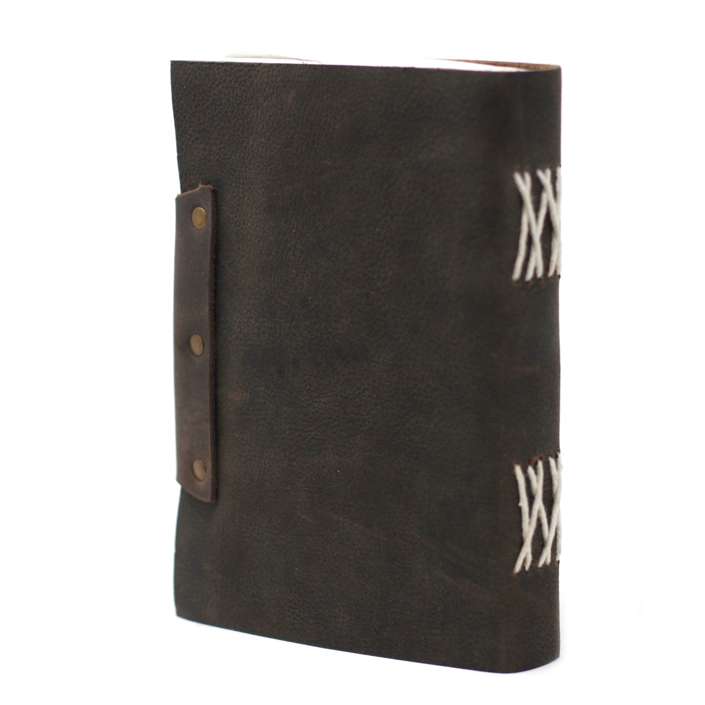 Leather Black Confessions with Lock Notebook (200 Pages)