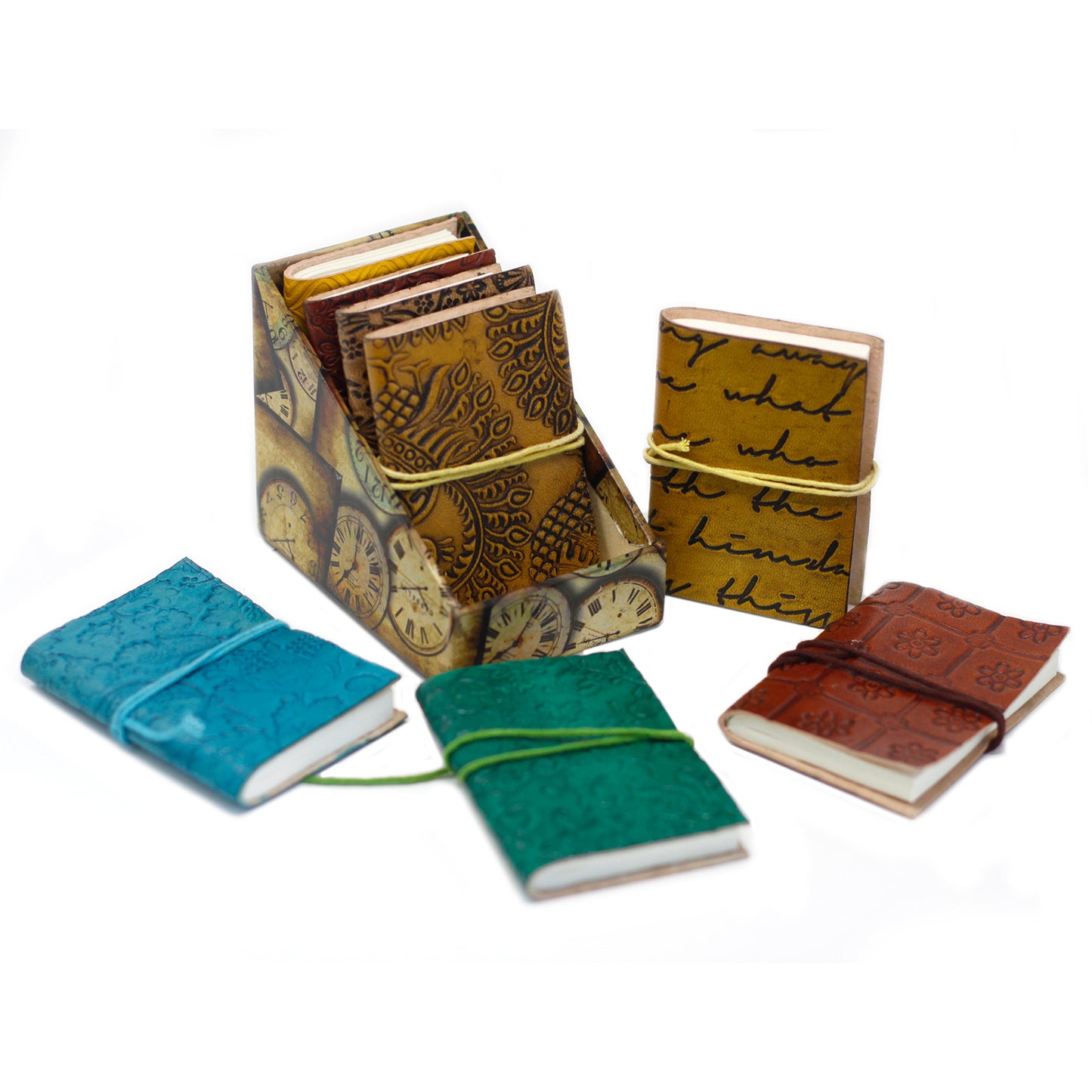 Mini Assorted Leather Notebook (10x7.5 cm)  - 1 piece