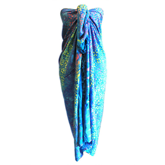 Bali Block Print Sarong - Pretty Petals (4 Assorted Colours)