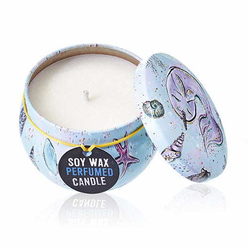 Art Tin Candle - Sea life