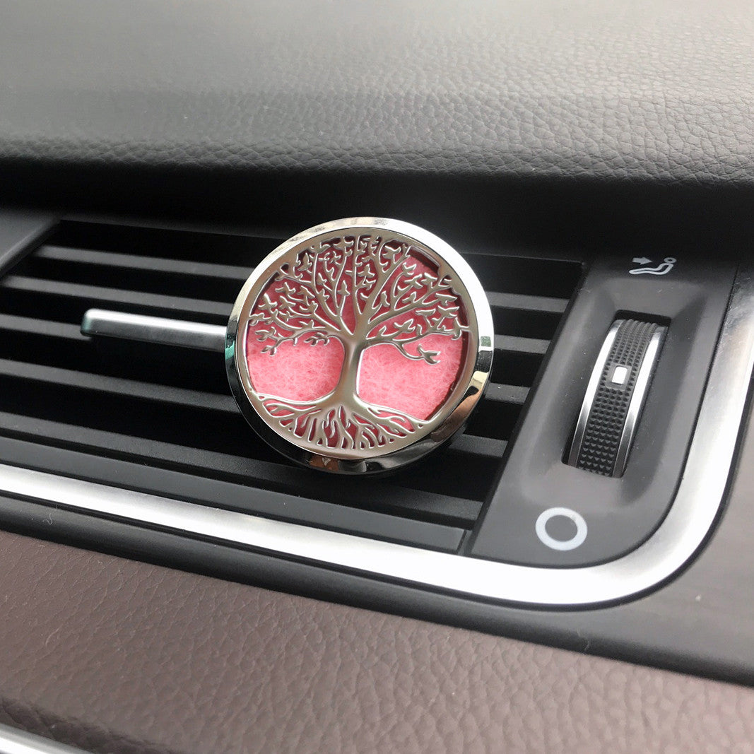 Car Diffuser Kit - Pewter Yoga Chakra - 30mm