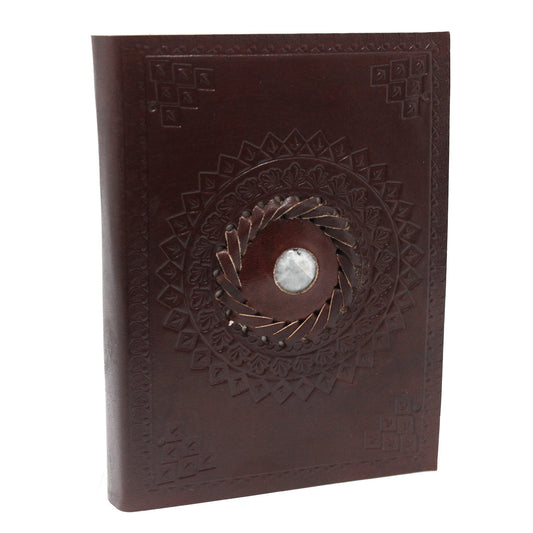 Leather Moonstone Notebook (200 Pages)