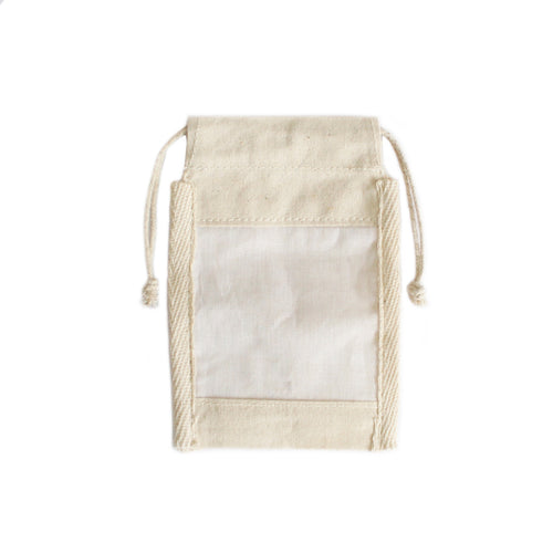 Small Cotton Window Pouch - 10x15cm