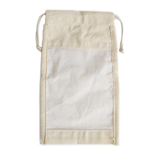 Lrg Cotton Window Pouch - 26x15cm