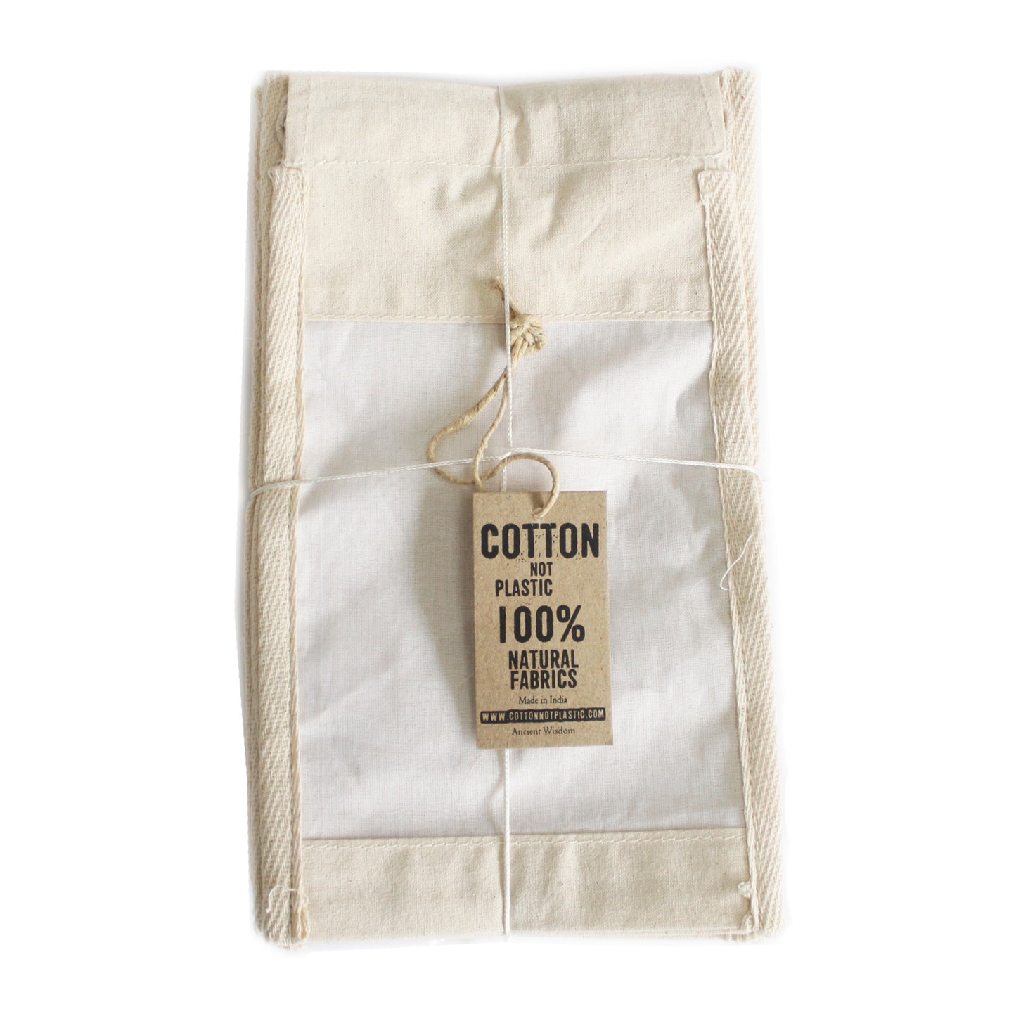 Lrg Cotton Window Pouch - 26x15cm