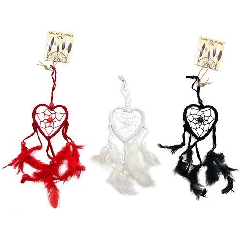 Bali Dreamcatcher - Small Heart - Available in Black White & Red