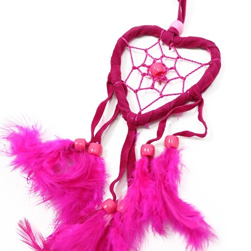 Bali Dreamcatcher - Small Heart - Available in Pink, Purple & Turqoise