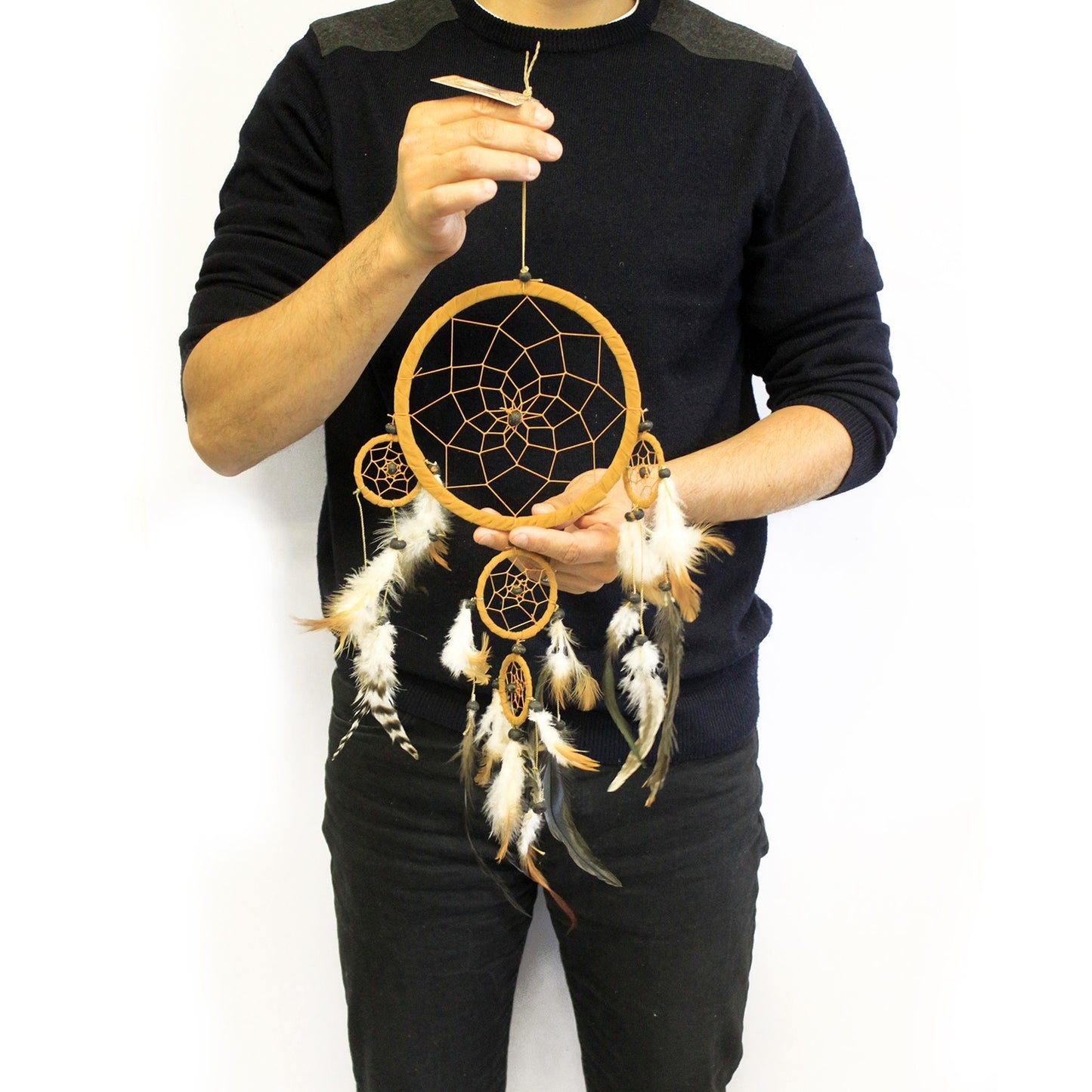 Bali Dreamcatcher- Medium Round - Available in Cream, Coffee & Chocolate