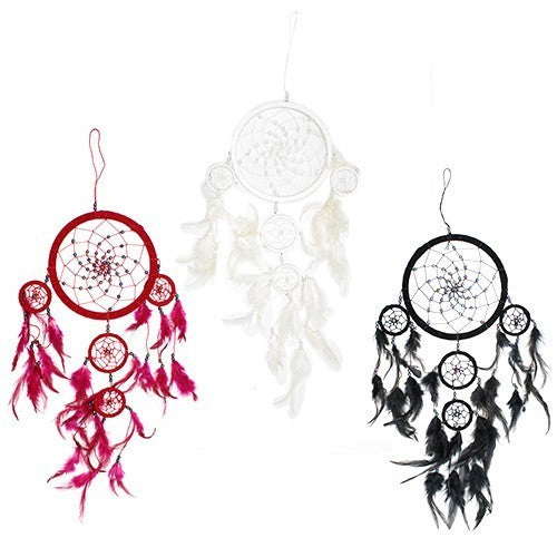 Bali Dreamcatcher - Large Round - Available in Black White & Red