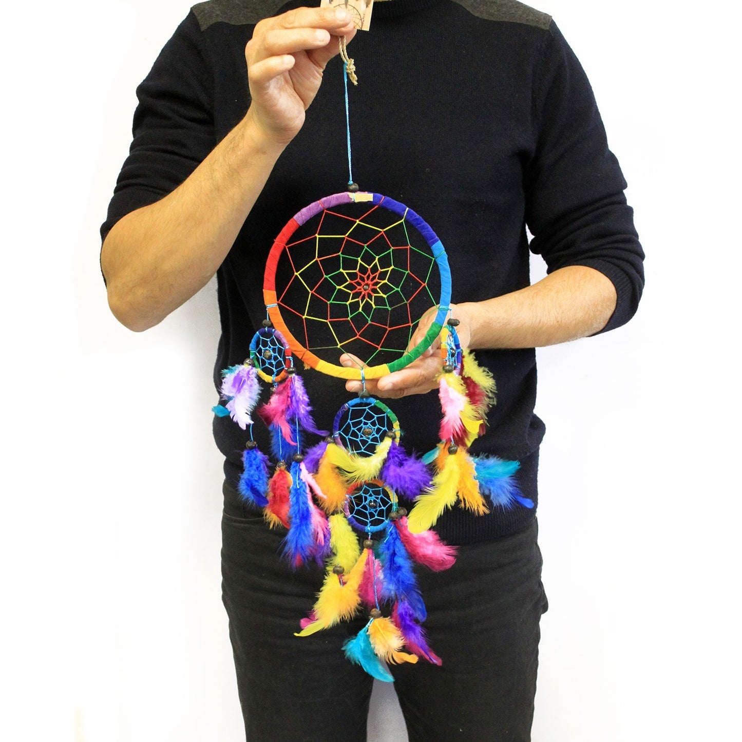 Bali Dreamcatcher - Large Round - Rainbow