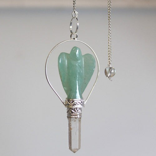 Angel Pendulum with Ring- Green Aventurine