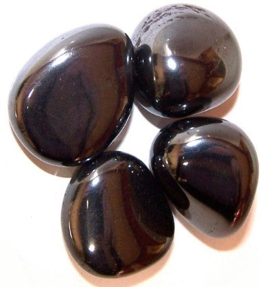 Pack of 24 L Tumble Stones - Hematite (A Grade)