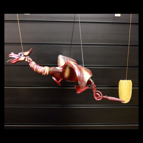 Red Coconut Dragon Wind Catcher - 37cm