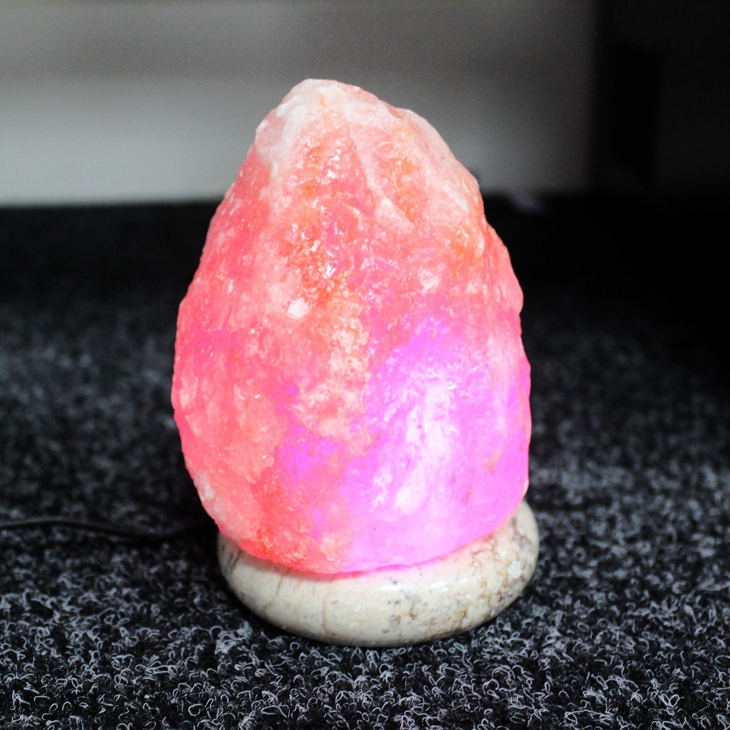 USB Natural Salt Lamp - 11.5 cm (multicolored light)