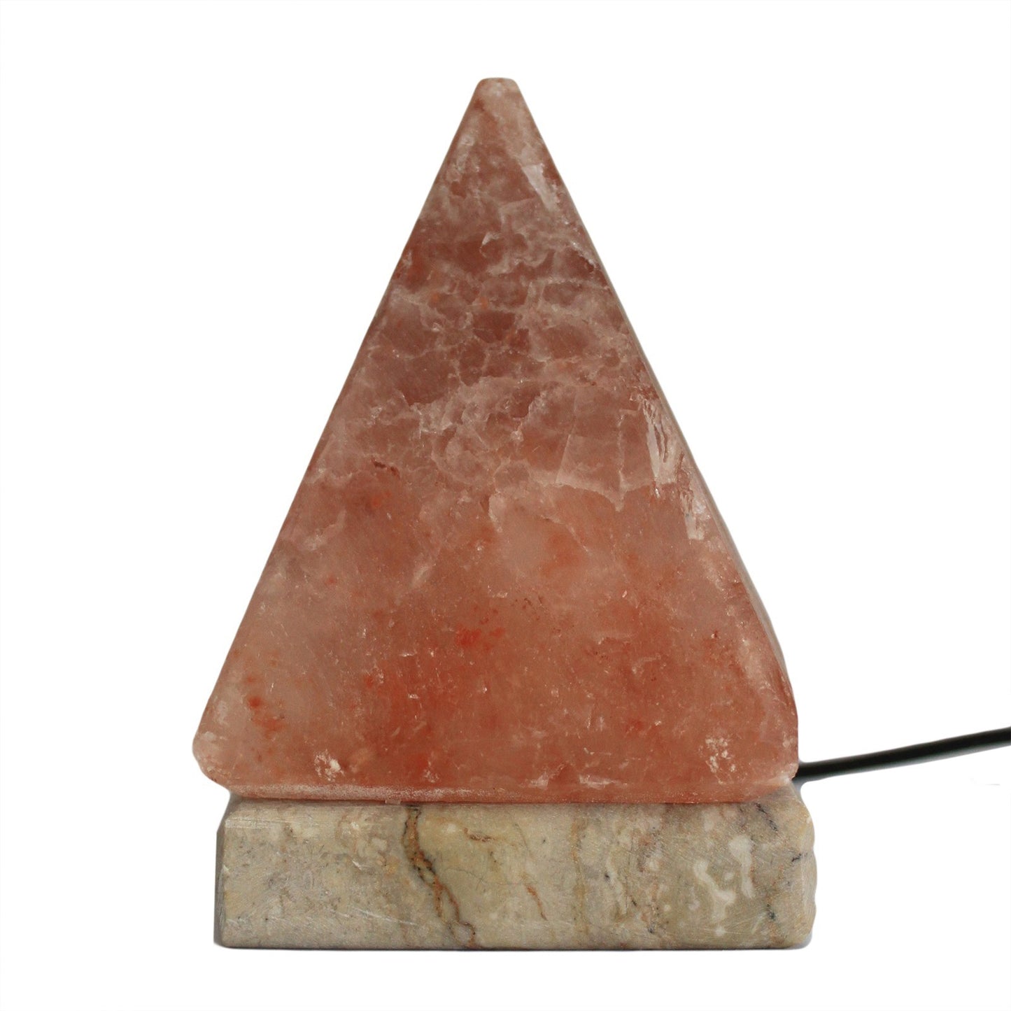 USB Pyramid Salt Lamp - 9 cm (white light)