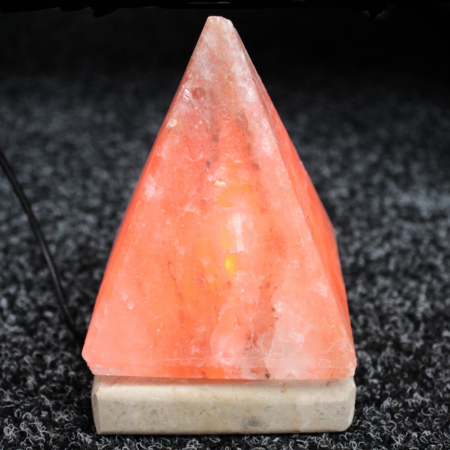 USB Pyramid Salt Lamp - 9 cm (white light)